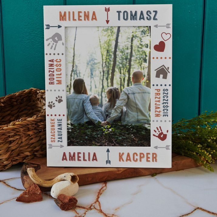 Rodzina - Ramka na zdjęcia z nadrukiem